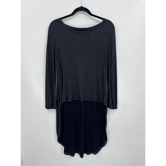 Ionna Kourbela Basics Charcoal Gray Hi-lo tunic Athen Greece Size Small - Picture 1 of 5